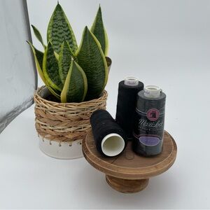 Set of 3 Maxi Lock Black Thread